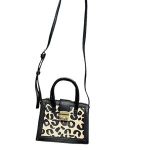a new day Black and Tan Leopard Print Crossbody Bag